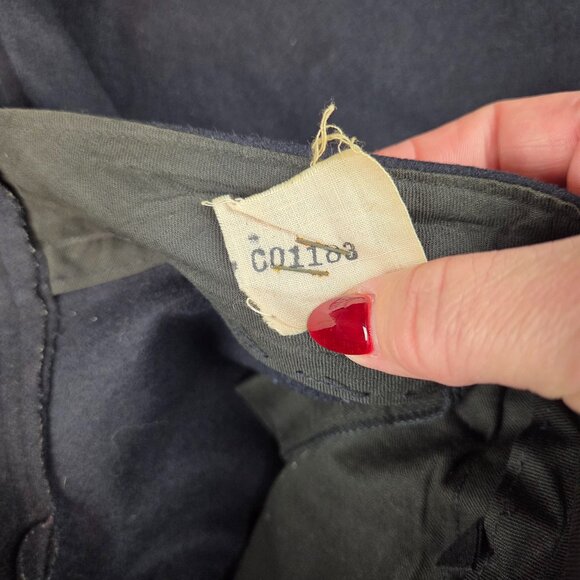 Navy Sailor True Vintage Wool Pants 32 x 28.5 Lace Back Bell Bottom Cracker Jack - Picture 8 of 13